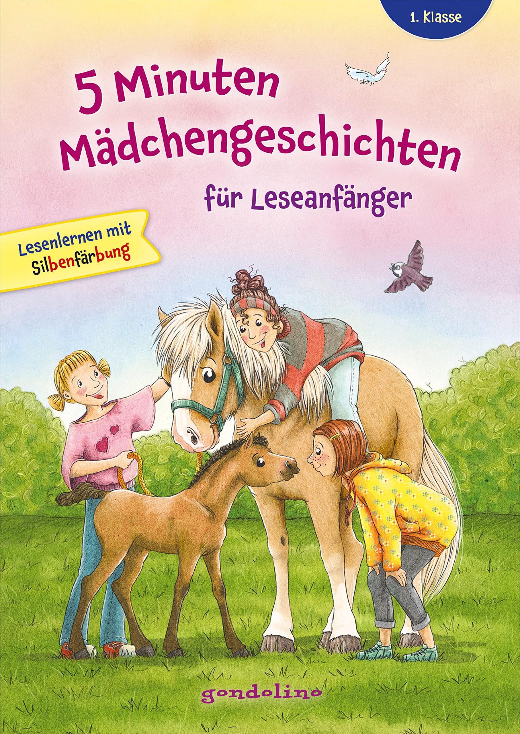 5 Minuten Mädchengeschichten für Leseanfänger mit Silbenfärbung ab 6 Jahre für die 1. Klasse. Lifestyle
