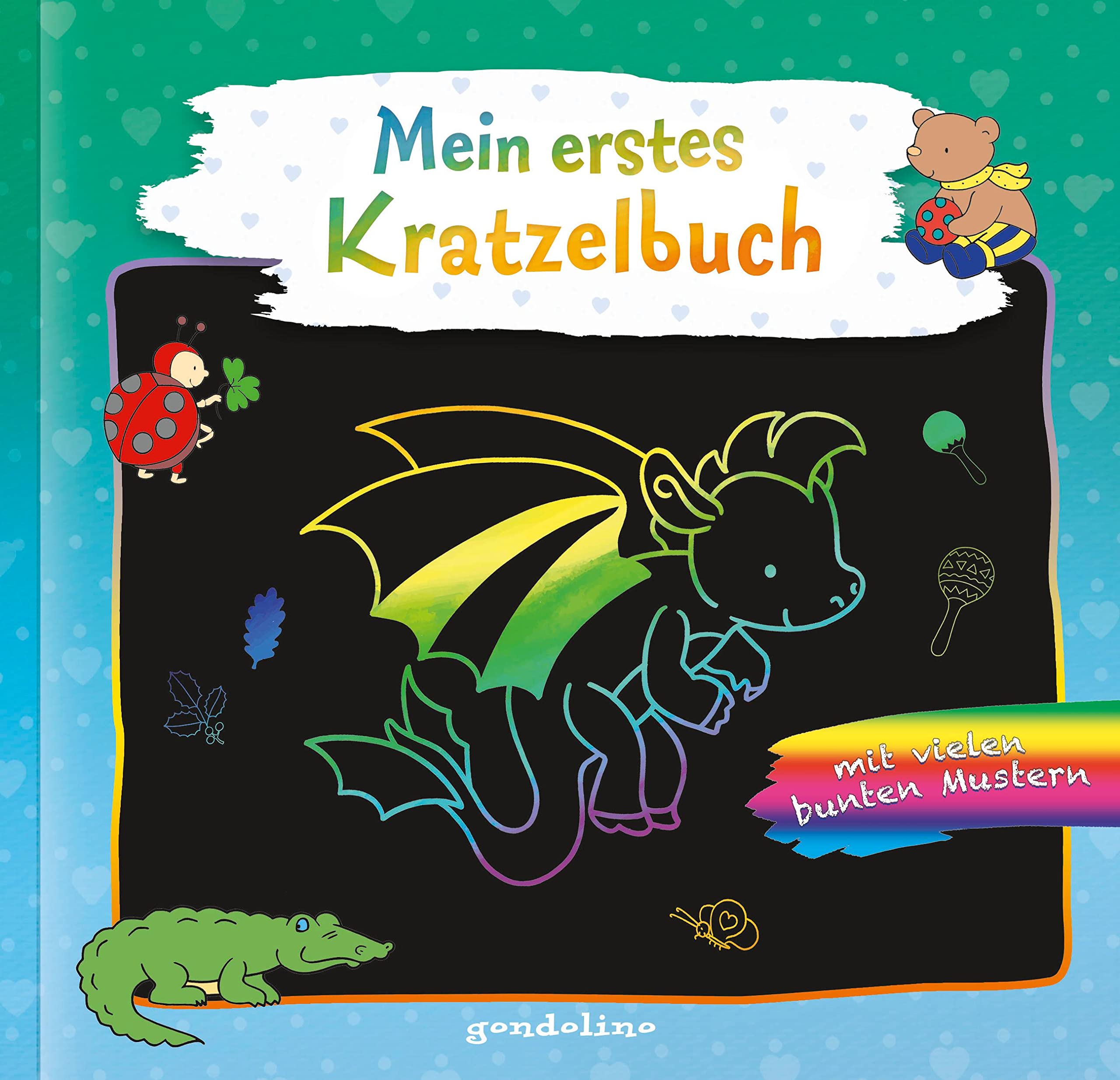 Mein erstes Kratzelbuch (Drache): Kratzbuch mit vielen bunten Mustern zur Förderung von Kreativität und Feinmotorik für Kinder ab 3 Jahren Film, Art & Culture