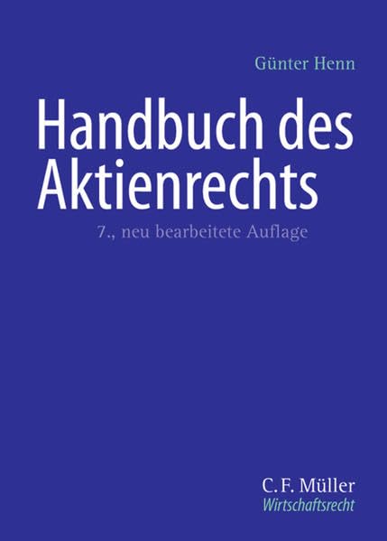 Handbuch DES Aktienrechts book