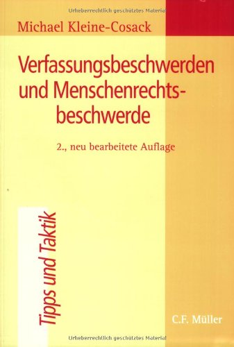 Verfassungsbeschwerden und Menschenrechtsbeschwerde Law