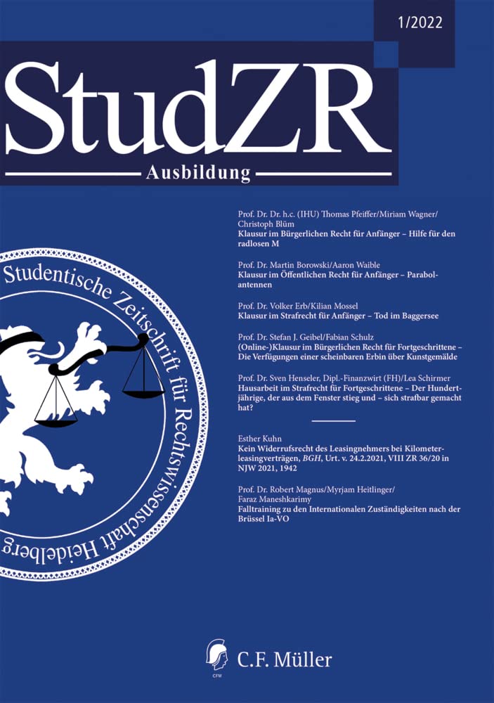 StudZR Ausbildung 1/2022 Law