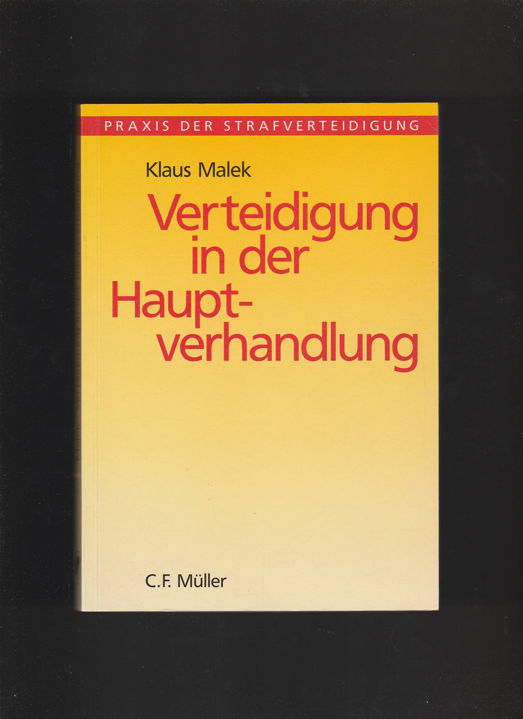 Verteidigung in der Hauptverhandlung Law