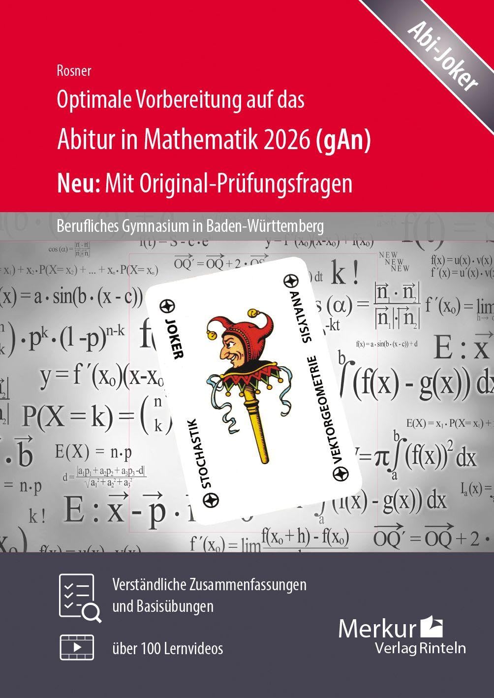 Optimale Vorbereitung auf das Abitur in Mathematik 2026 - Grundlegendes Anforderungsniveau Study Guides