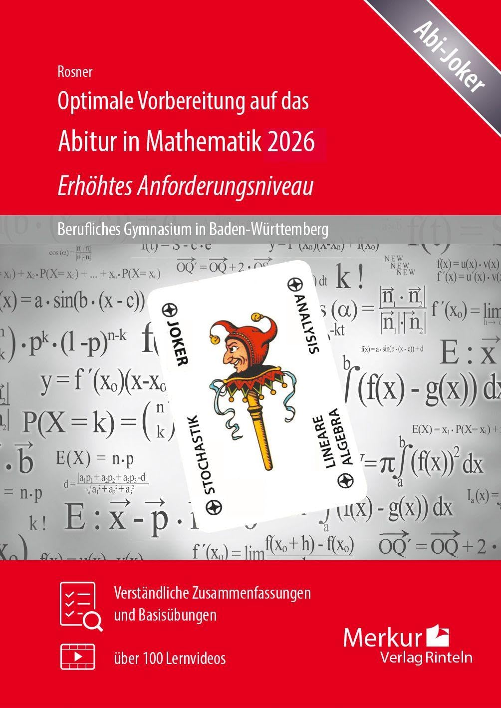 Optimale Vorbereitung auf das Abitur in Mathematik 2026 - Erhöhtes Anforderungsniveau Study Guides