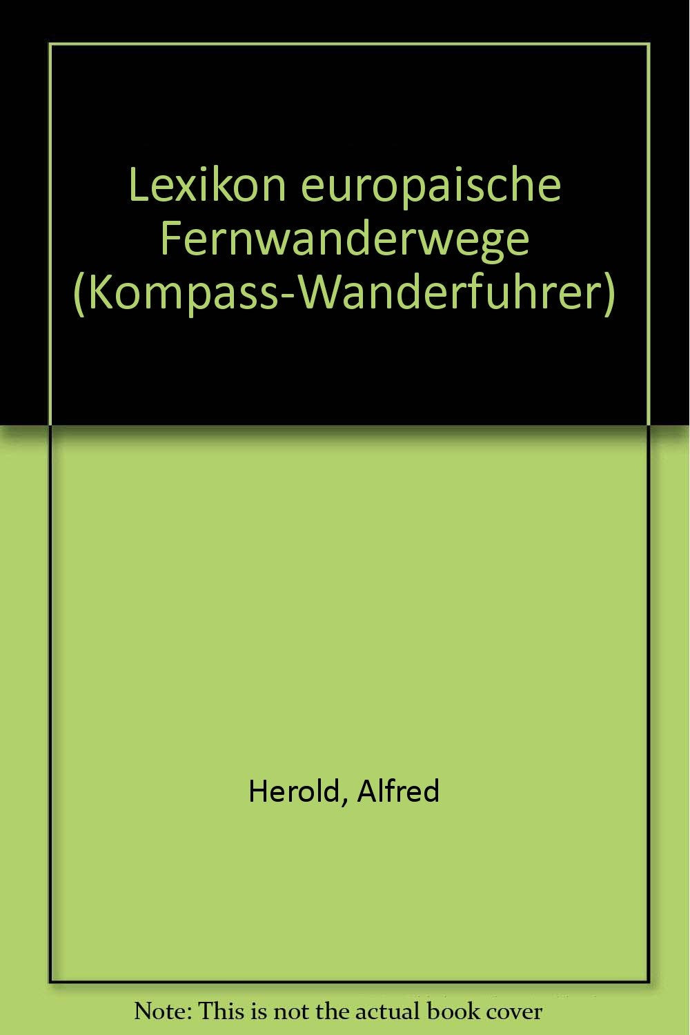 Lexikon Europäische Fernwanderwege Books