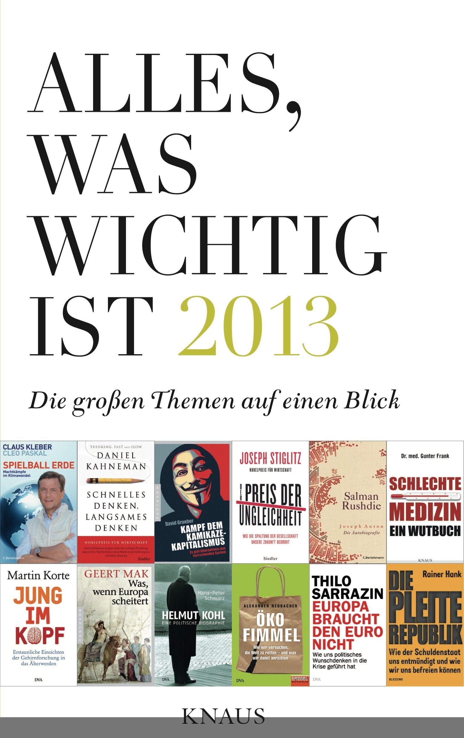 Alles, was wichtig ist 2013: Die großen Themen auf einen Blick Politics & History