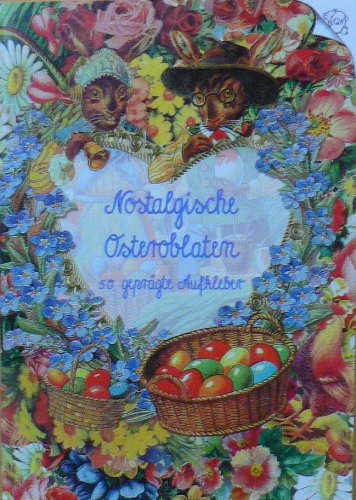 Nostalgische Osteroblaten - 50 geprägte Aufkleber Books