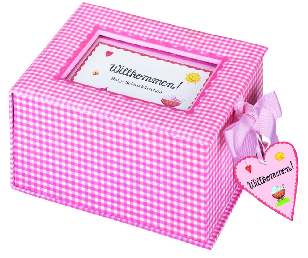 Baby-Schatzkästchen "Willkommen!" (rosa): Aufbewahrungsbox book