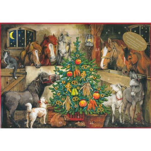 Weihnacht bei den Pferden: Adventskalender mit Kuvert zum Verschicken Lifestyle