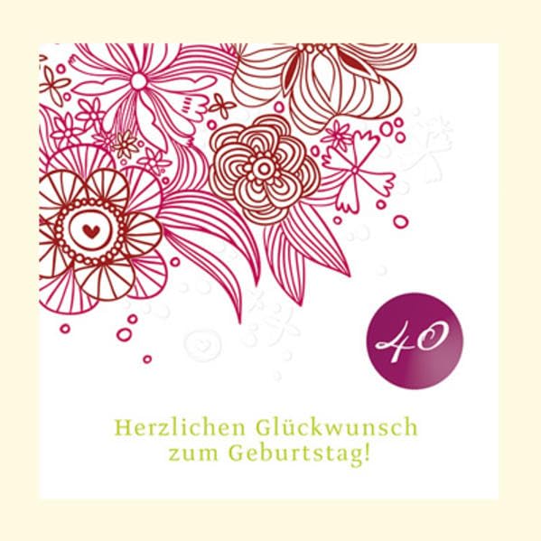 Herzlichen Glückwunsch zum Geburtstag! – 40 (Geschenkbücher für Erwachsene) Lifestyle