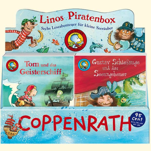 Linos Piratenbox, Lino-Bücher Box Nr. 38: Sechs Leseabenteuer für kleine Seeräuber (6 x 10 Ex.) Children's books
