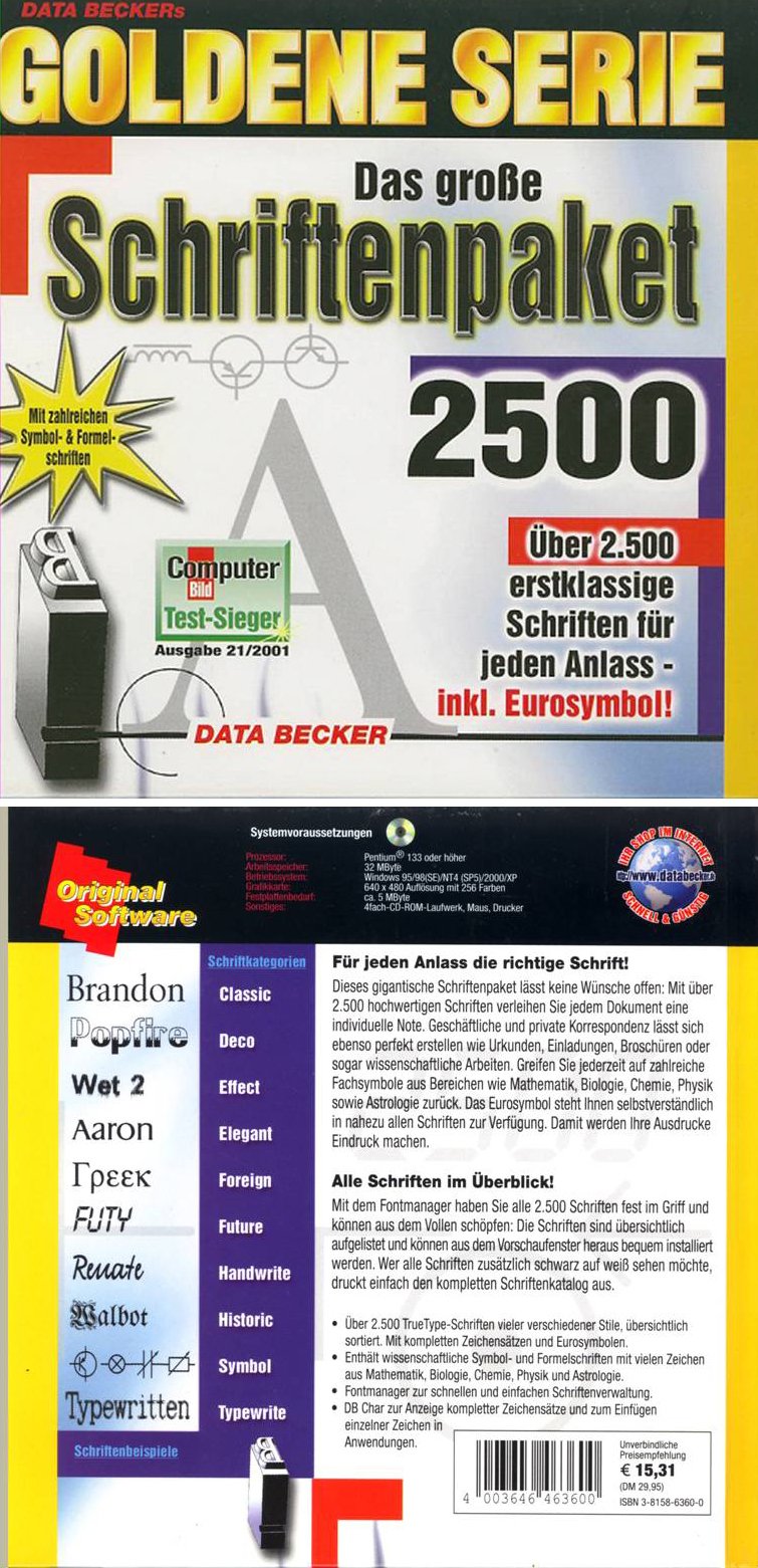 Das große Schriftenpaket 2500 Web & Graphic Design
