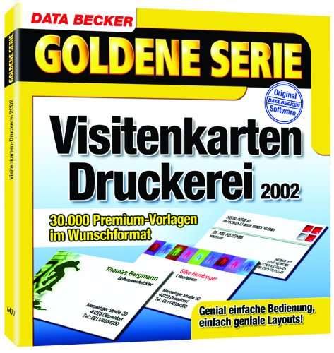 Goldene Serie. Visitenkarten Druckerei 2002. CD- ROM für Windows ab 95C. 30.000 Premium- Vorlagen im Wunschformat Hobbies & Leisure