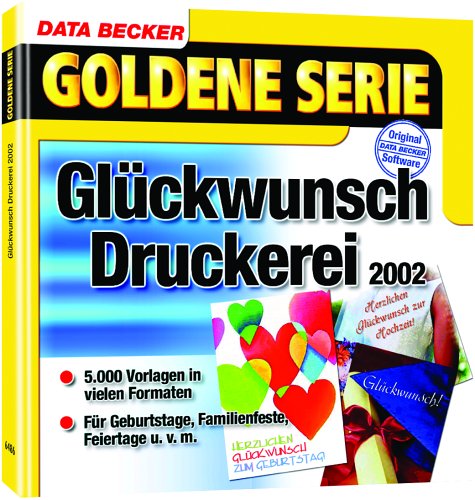 Glückwunschdruckerei 2002, 1 CD-ROMFür Windows 98/98SE/ME. 5.000 Vorlagen in vielen Formaten. Für Geburtstage, Familienfeste, Feiertage u. v. m. Music