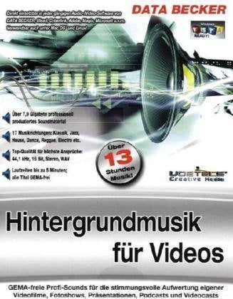 Hintergrundmusik für Videos Über 13 Stunden Musik! GEMA-freie Profi-Sounds für die stimmungsvolle Aufwertung eigener Videofilme, Fotoshows, Präsentationen, ... und Videocasts. Für Windows XP (SP2)/Vista Other software