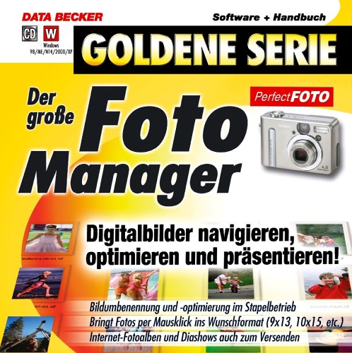 Der große Fotomanager, 1 CD-ROM Digitalbilder navigieren, optimieren und präsentieren. Für Für Windows 98/98SE/Me/NT4(SP6)/2000/XP Web & Graphic Design