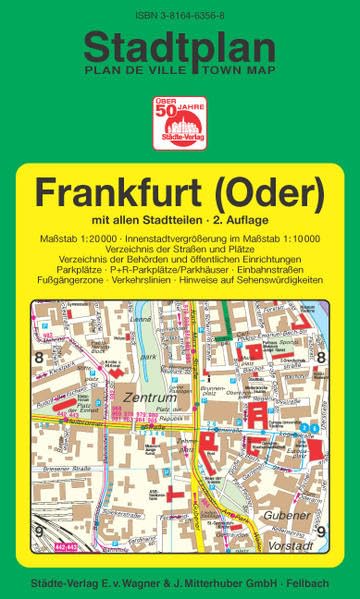 Frankfurt /Oder: 1:20000 (Innenstadtvergrößerung 1:10000). Ausgabe 2007 (Städte-Verlag Stadtpläne) Leisure, Home & Garden