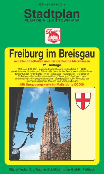 Freiburg im Breisgau: 1:18000 (Innenstadtvergrösserung 1:10000). Ausgabe 2004 (Städte-Verlag Stadtpläne) Leisure, Home & Garden