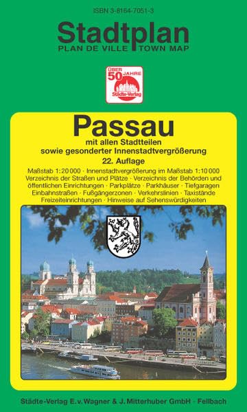 Passau: 1:20000 (Innenstadtvergrösserung 1:10000). Ausgabe 2006 (Städte-Verlag Stadtpläne) Leisure, Home & Garden