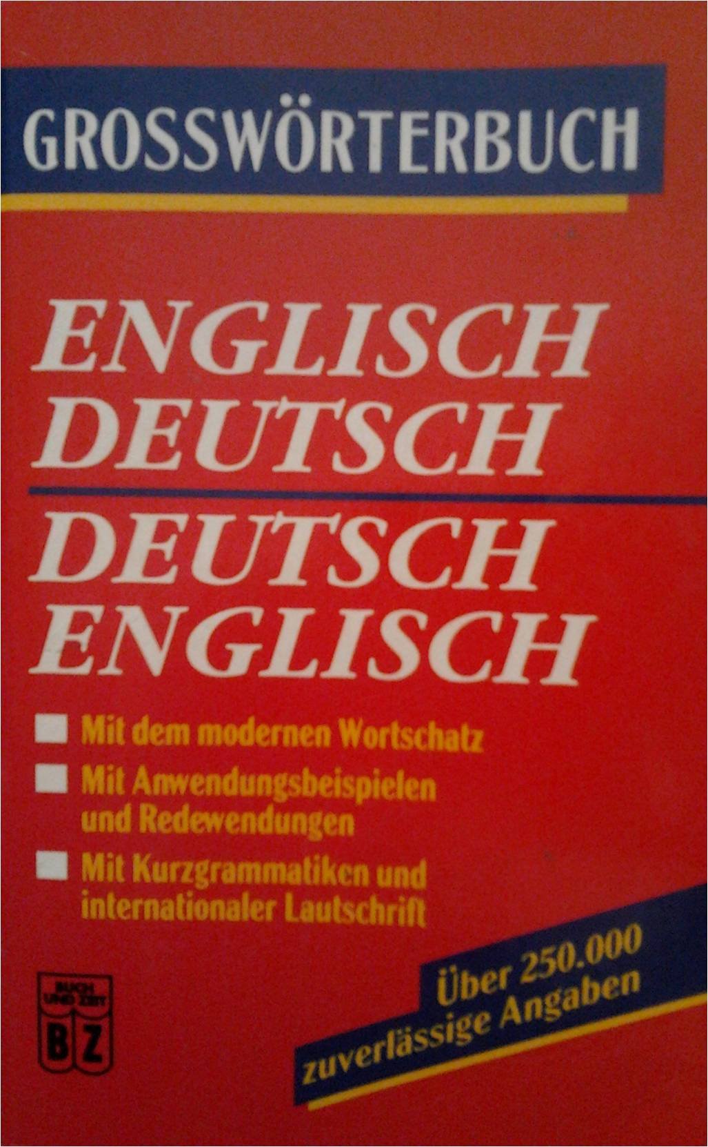 Grosswörterbuch Englisch-Deutsch, Deutsch-Englisch : . Books