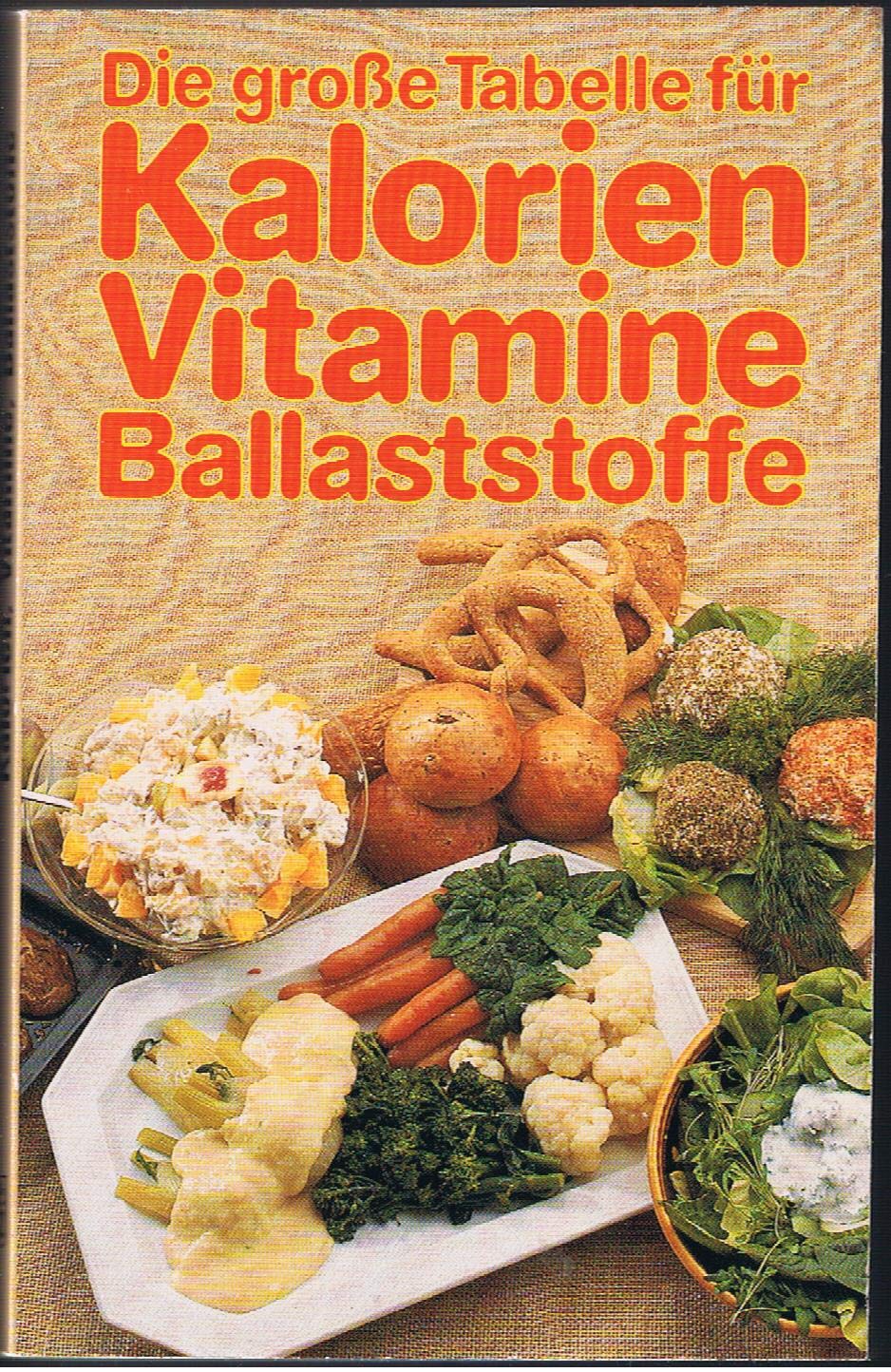 Die große Tabelle für Kalorien Vitamine Ballaststoffe Books