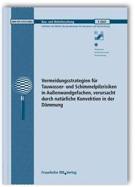Vermeidungsstrategien für Tauwasser- und Schimmelpilzrisiken in Außenwandgefachen, verursacht durch natürliche Konvektion in der Dämmung. Abschlussbericht. (Bau- und Wohnforschung) Business & Technology