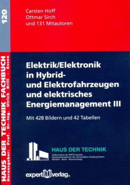 Elektrik/Elektronik in Hybrid- und Elektrofahrzeugen und elektrisches Energiemanagement, III book