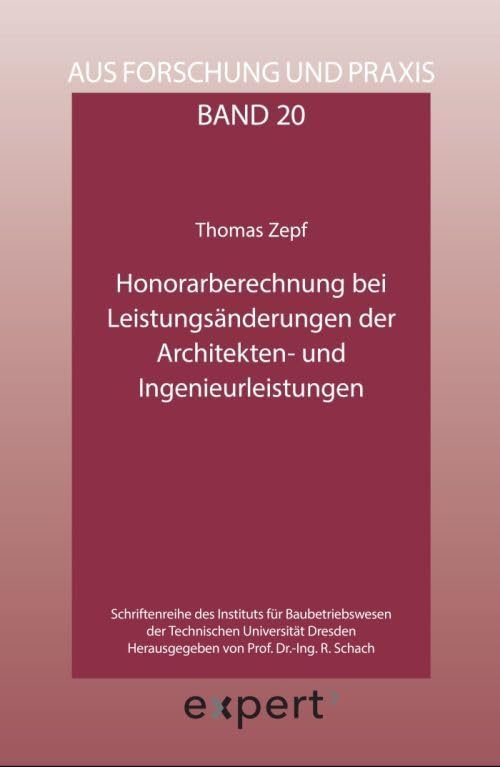 Honorarberechnung bei Leistungsänderungen der Architekten- und Ingenieurleistungen book