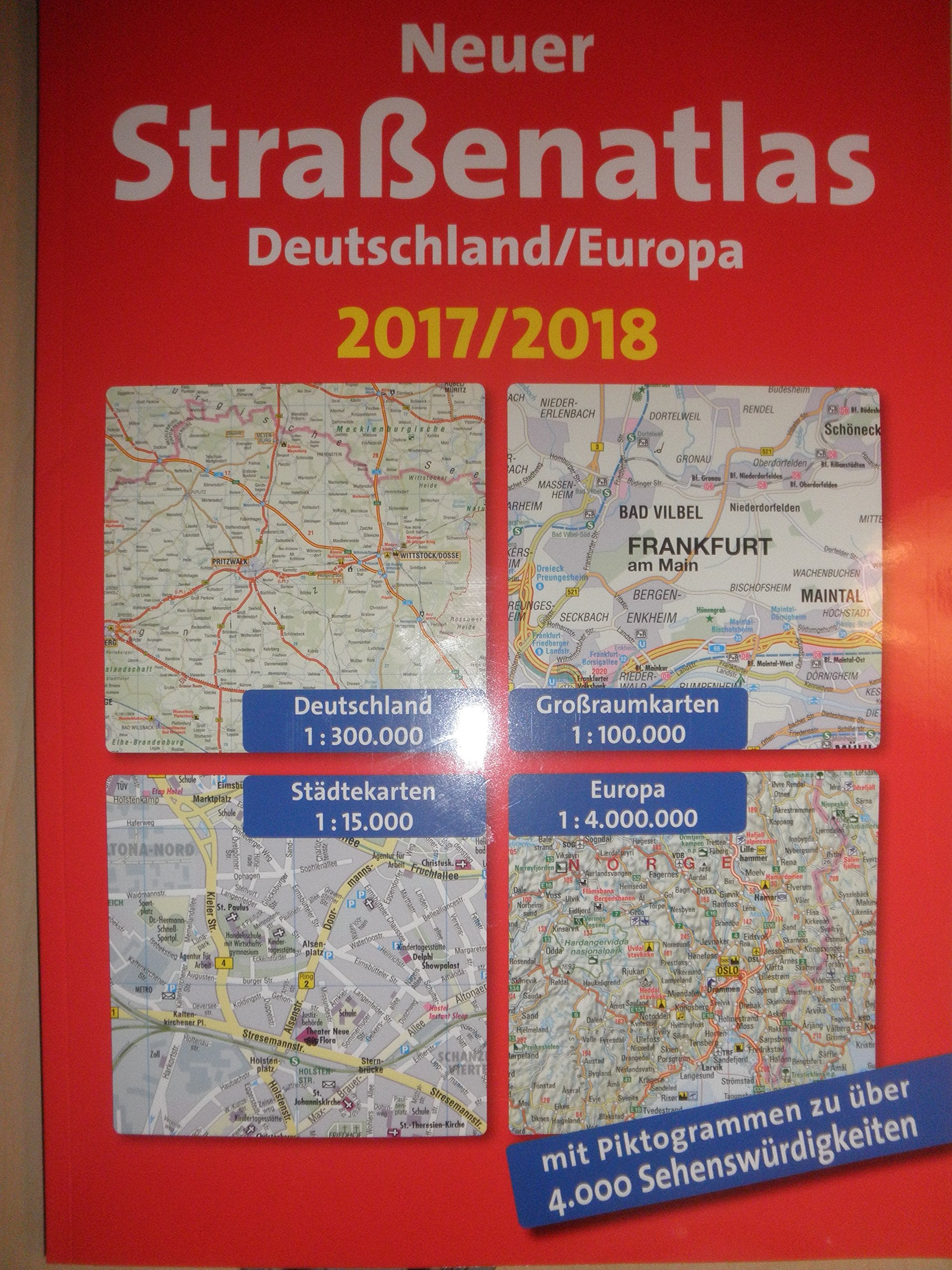 Neuer Straßenatlas Deutschland / Europa 2017/2018 Books
