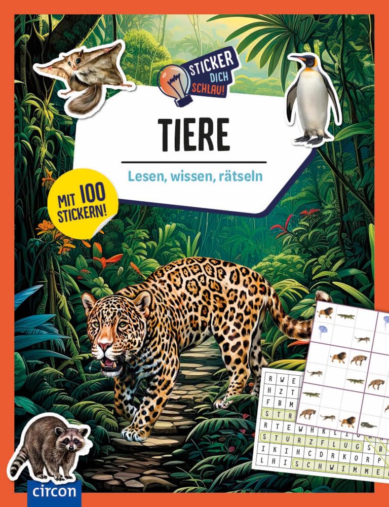 Tiere: Lesen, wissen, rätseln (Sticker dich schlau) Leisure & Fun