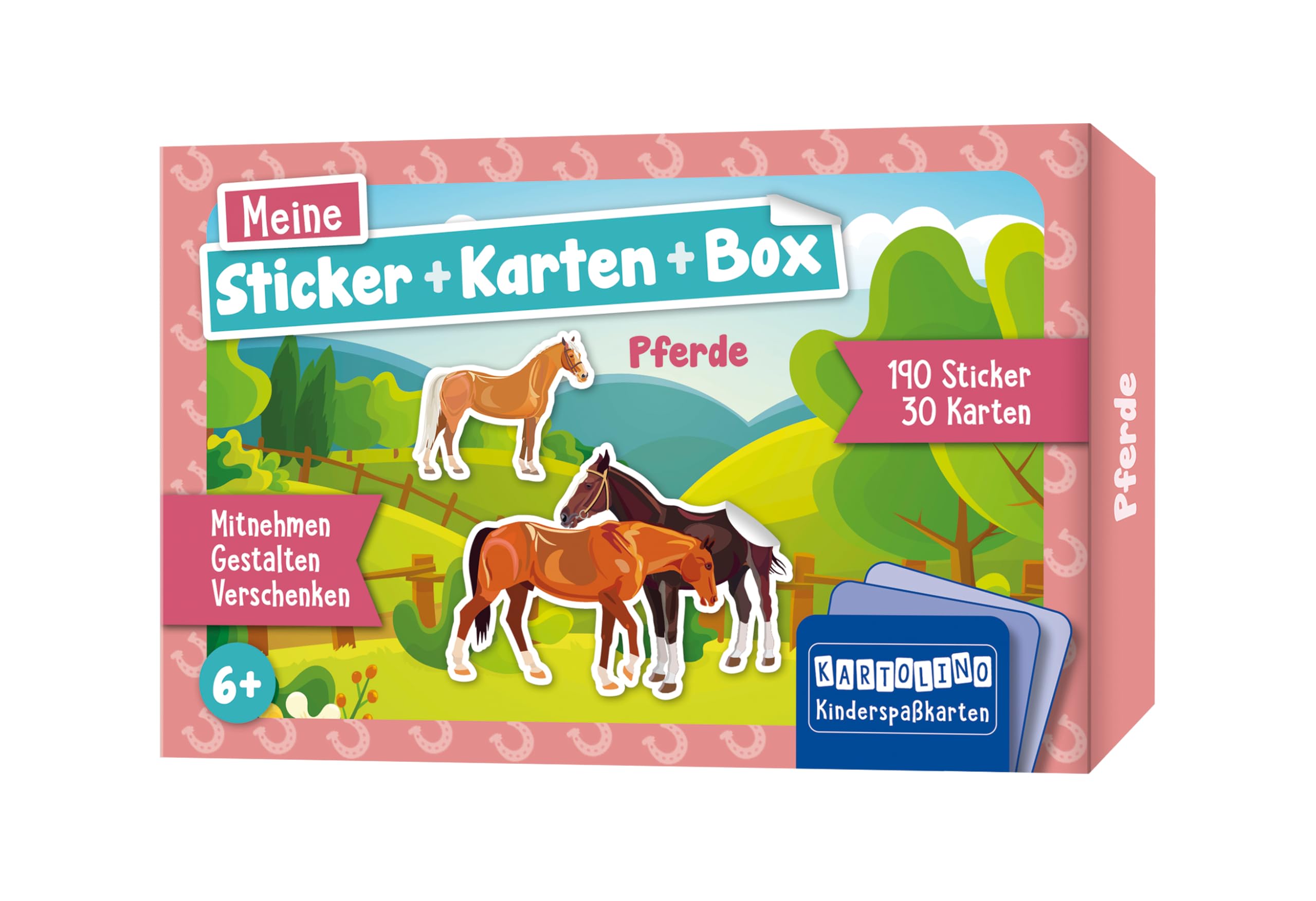 Meine Sticker + Karten + Box - Pferde: Mitnehmen, gestalten, verschenken (KARTOLINO Kinderspaßkarten: Meine Sticker+Karten+Box) Parents & Children