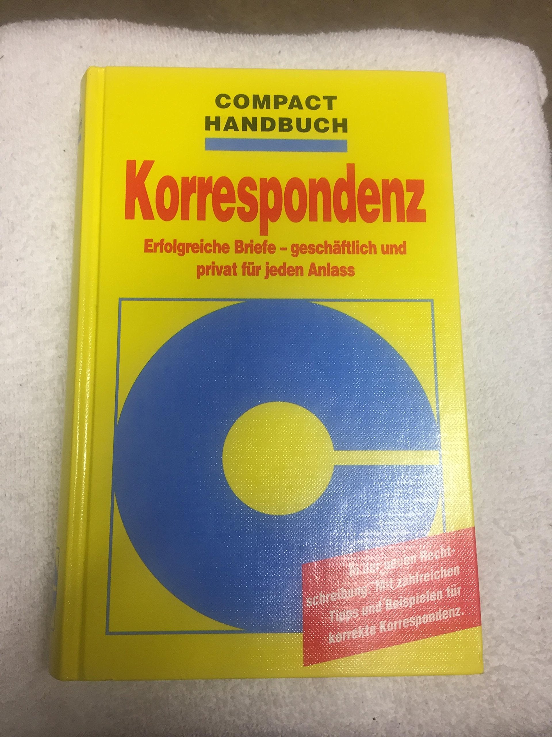 Compact Handbücher, Korrespondenz (Compact Hand- und Wörterbücher) Books