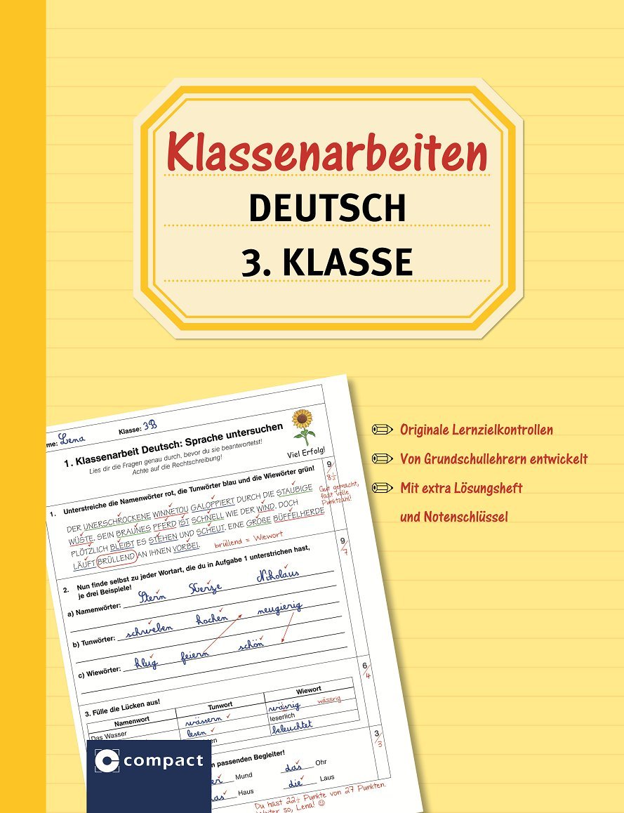Klassenarbeiten Deutsch 3. Klasse General education