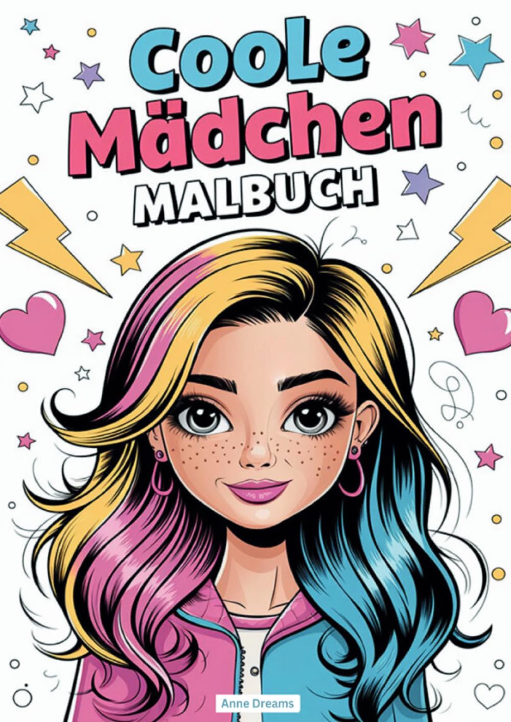 Coole Mädchen Malbuch: 50 stylische Motive – Perfekt für Stressabbau und kreative Auszeit - Ideales Geschenk für Mädchen ab 10 Jahren Manga