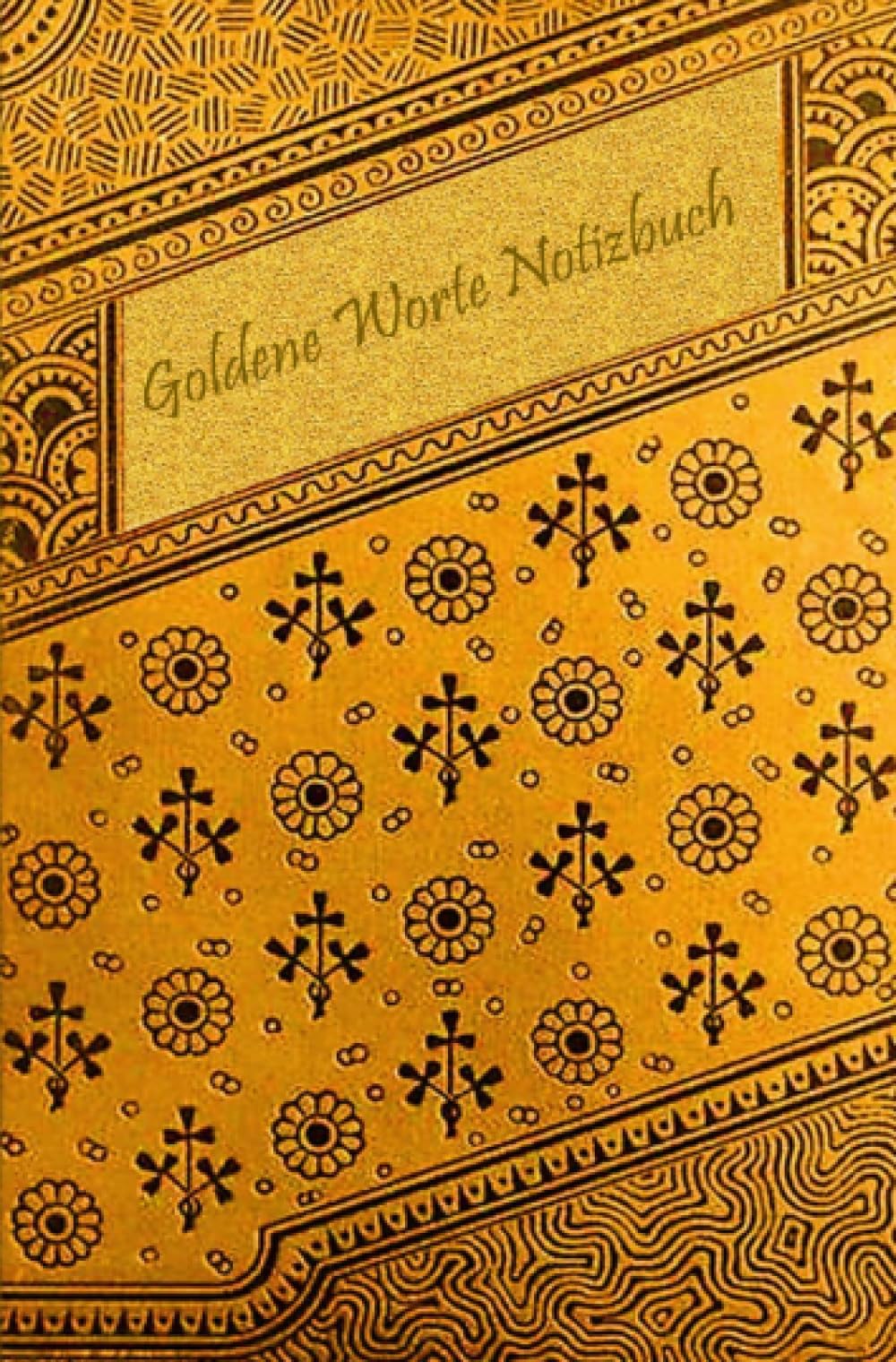 Notizbuch: Antik Cover Gold - 100 Seiten/ 14,5 x 19cm/ liniert/ 90g m2/ cremeweißes Papier Lifestyle
