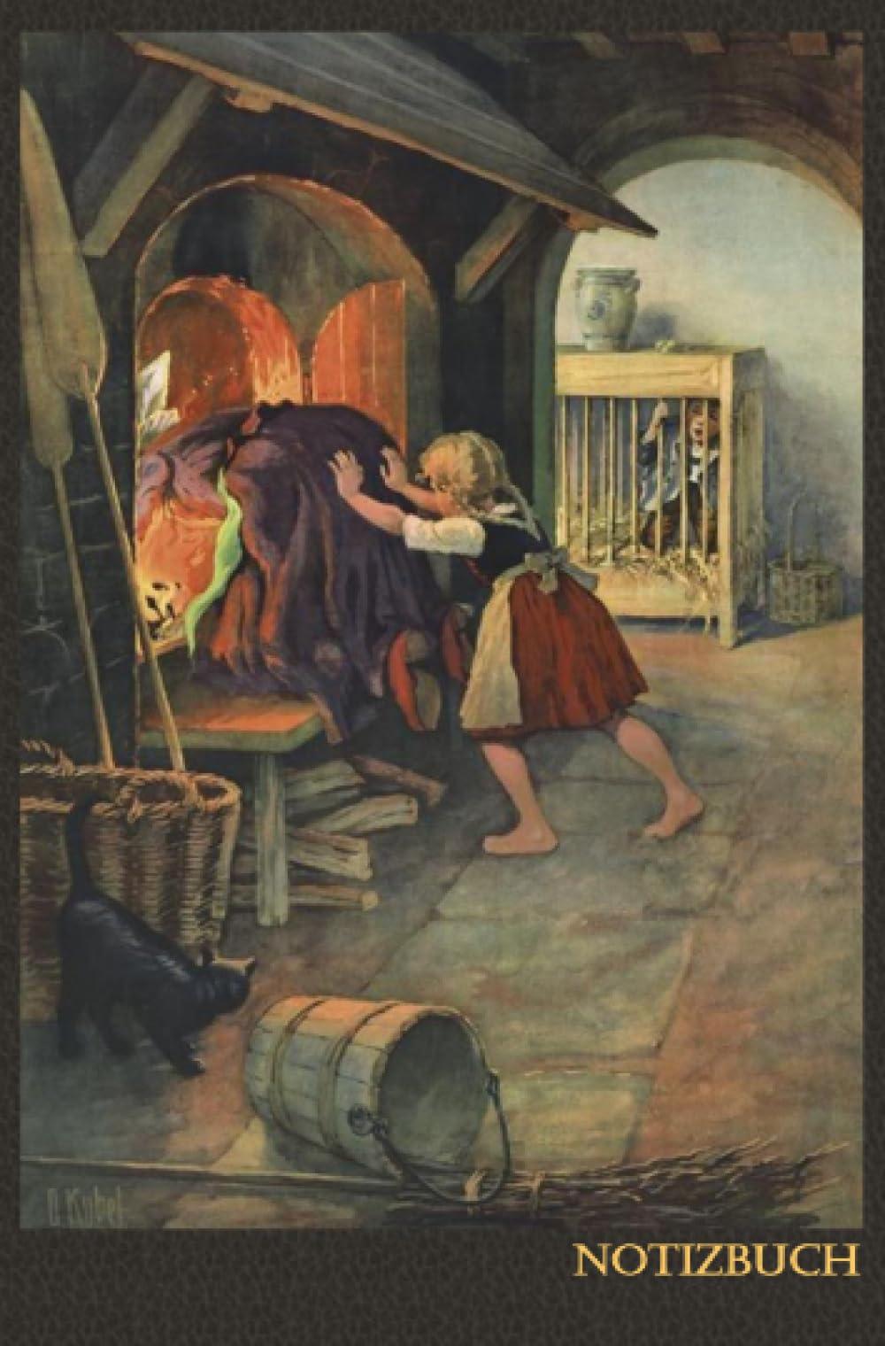Notizbuch: Hänsel und Gretel, old fashion / klassisches Motiv & Design - 100 Seiten/ 14,5 x 19cm/ liniert/ 90g m2/ cremeweißes Papier: Hänsel und ... x 19cm/ liniert/ 90g m2/ cremeweißes Papier Lifestyle