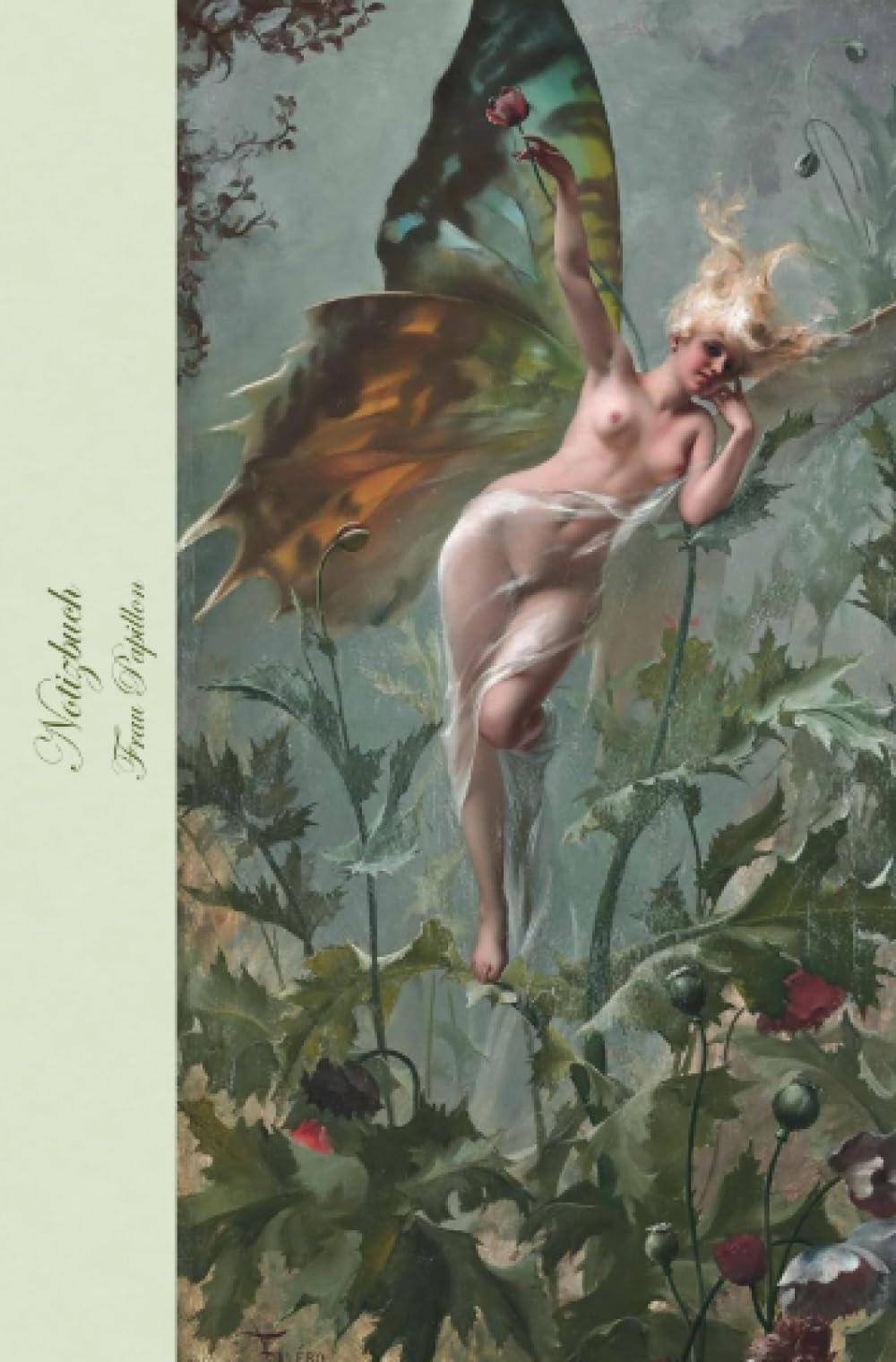 Notizbuch Frau Papillon: Luis Ricardo Falero, old fashion / klassisches Motiv & Design - 100 Seiten/ 14,5 x 19cm/ liniert/ 90g m2/ cremeweißes Papier: ... x 19cm/ liniert/ 90g m2/ cremeweißes Papier Lifestyle