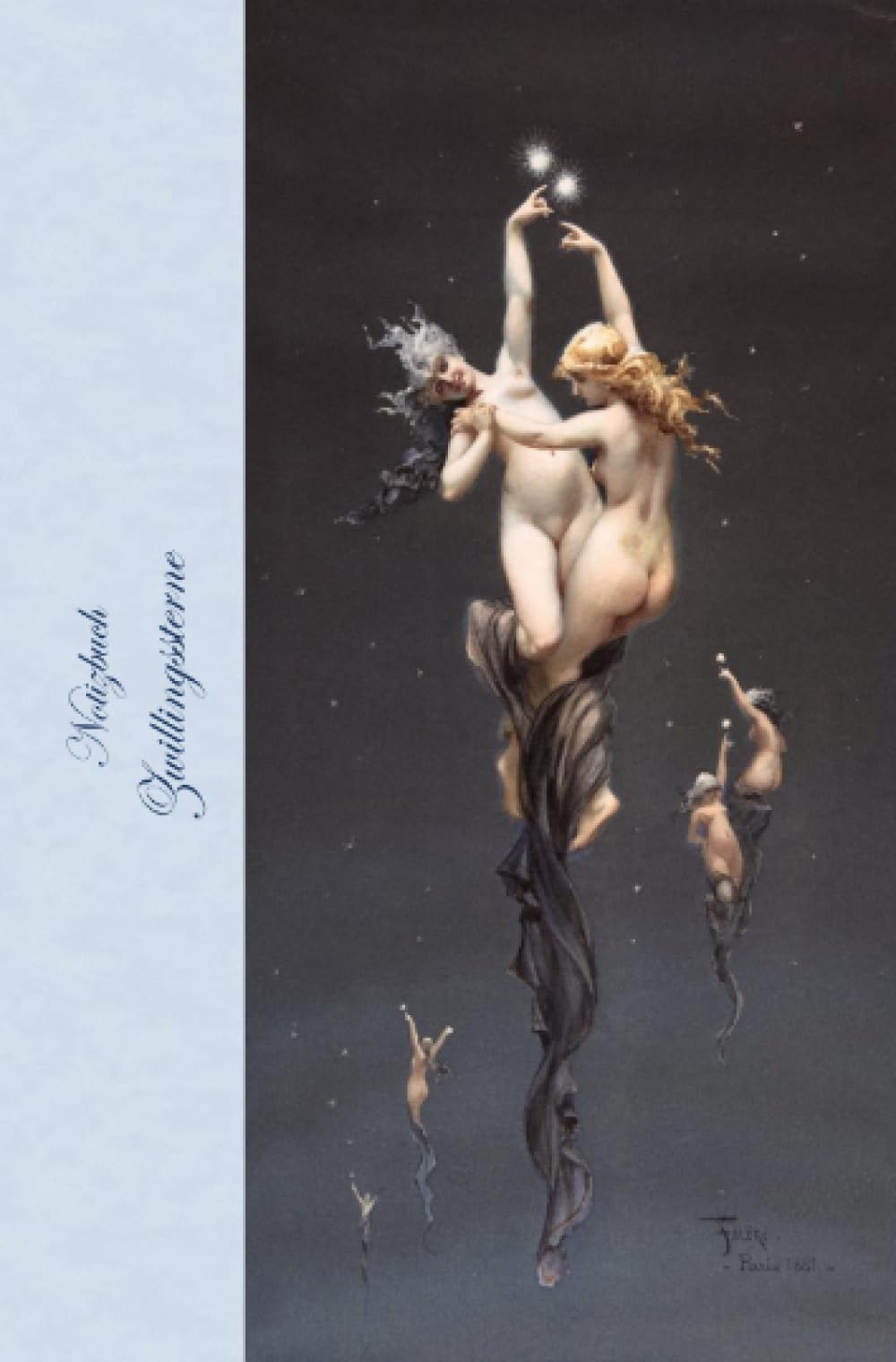 Notizbuch Zwillingssterne: Luis Ricardo Falero, old fashion / klassisches Motiv & Design - 100 Seiten/ 14,5 x 19cm/ liniert/ 90g m2/ cremeweißes ... x 19cm/ liniert/ 90g m2/ cremeweißes Papier Lifestyle