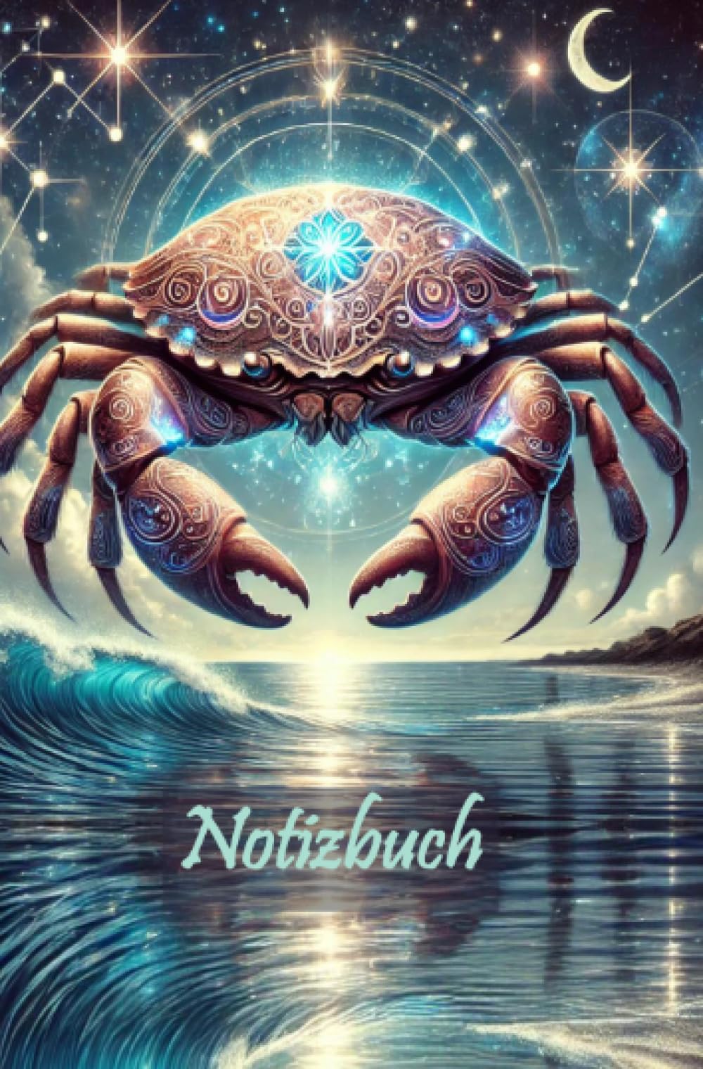 Notizbuch Krebs Sternzeichen: Astrologie, Sternkreiszeichen, modernes Design - 100 Seiten/ 14,5 x 19cm/ liniert/ 90g m2/ cremeweißes Papier Lifestyle