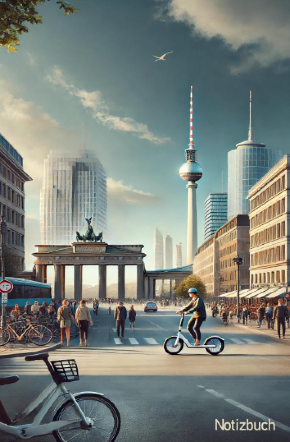 Notizbuch Berlin: Hauptstadt, modernes Design - 100 Seiten/ 14,5 x 19cm/ liniert/ 90g m2/ cremeweißes Papier Lifestyle