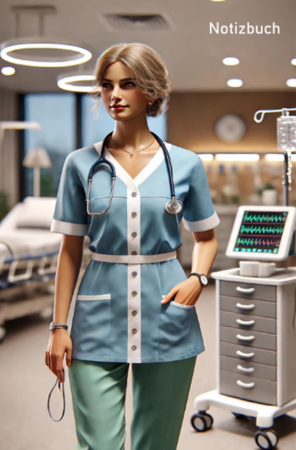 Notizbuch Krankenpflegerin: Krankenpfleger, modernes Design - 100 Seiten/ 14,5 x 19cm/ liniert/ 90g m2/ cremeweißes Papier Lifestyle