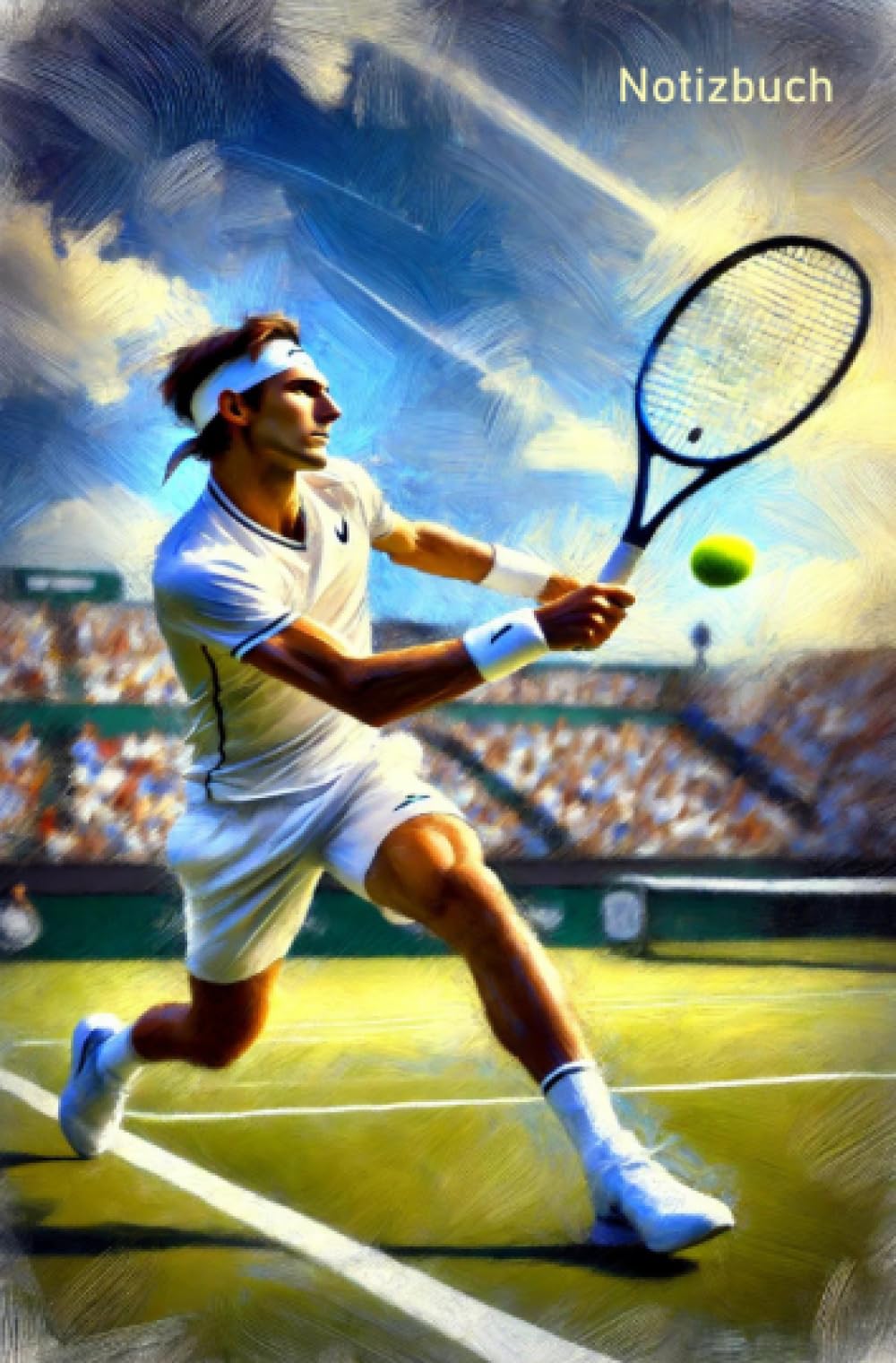 Notizbuch Tennis: Sport, modernes Design - 100 Seiten/ 14,5 x 19cm/ liniert/ 90g m2/ cremeweißes Papier Lifestyle
