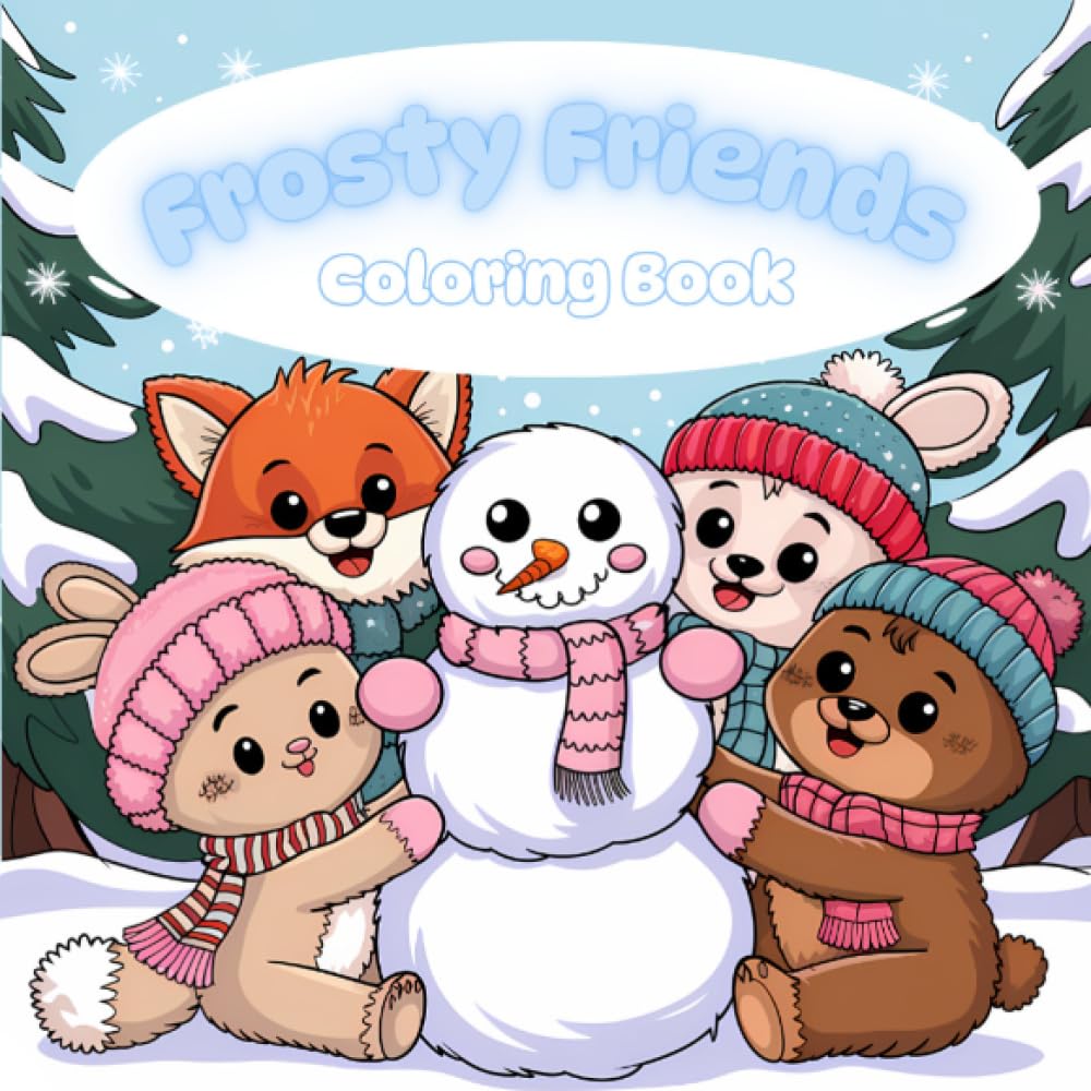 Frosty Friends coloring book - cute and easy: Malbuch mit süßen Designs: Stressabbau und kreativer Spaß für Kinder und Erwachsene Living & Furnishing