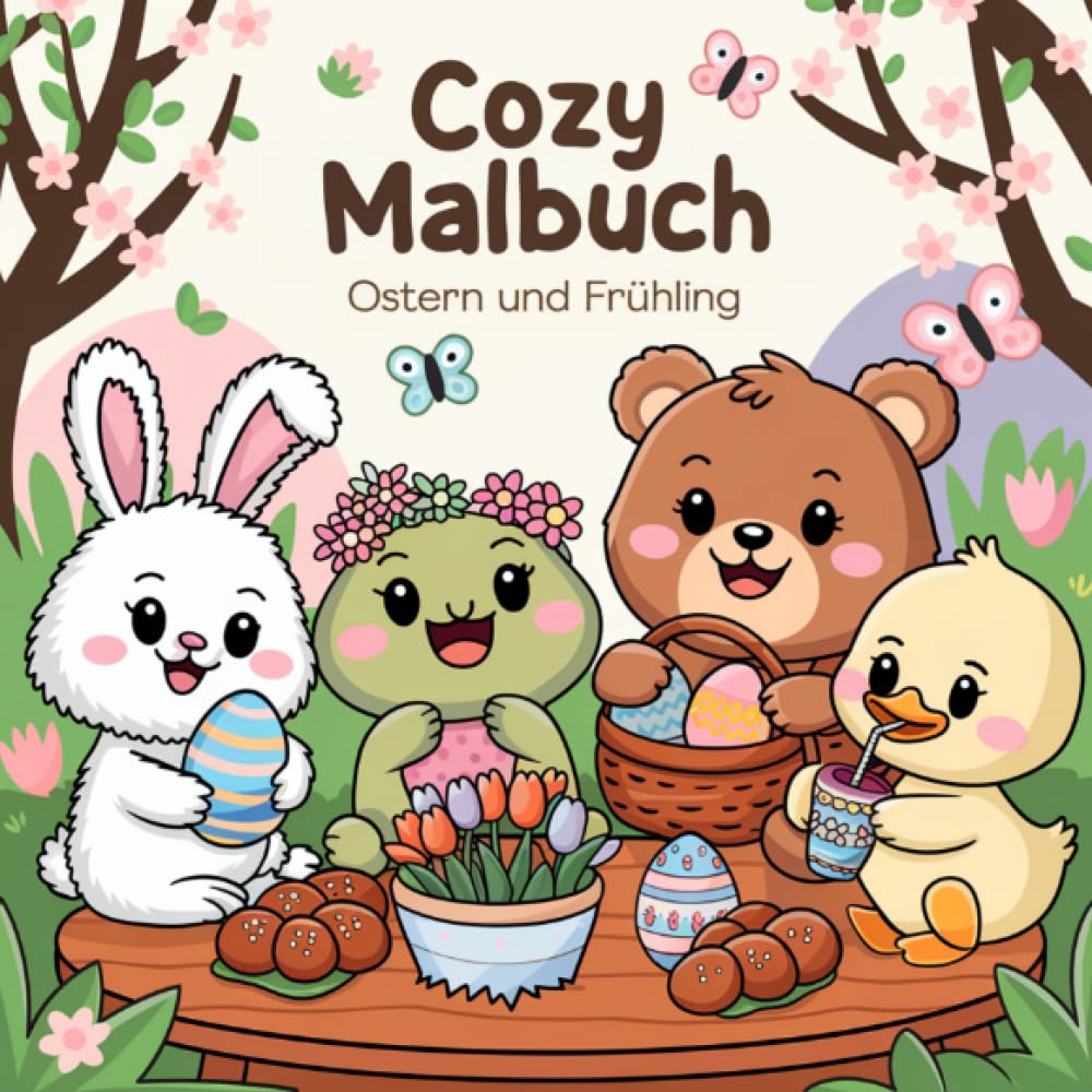 Cozy Malbuch Ostern und Frühling: Niedliche Tiermotive und fröhliche Osterdesigns zum Ausmalen - Über 40 zauberhafte Bilder mit frühlingshaften Motiven Superheroes