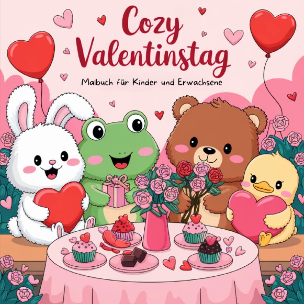 Cozy Valentinstag Malbuch für Kinder und Erwachsene: Über 40 liebevoll gestaltete Motive zum Ausmalen und Entspannen - Das perfekte Ausmalbuch für romantische und gemütliche Momente Living & Furnishing