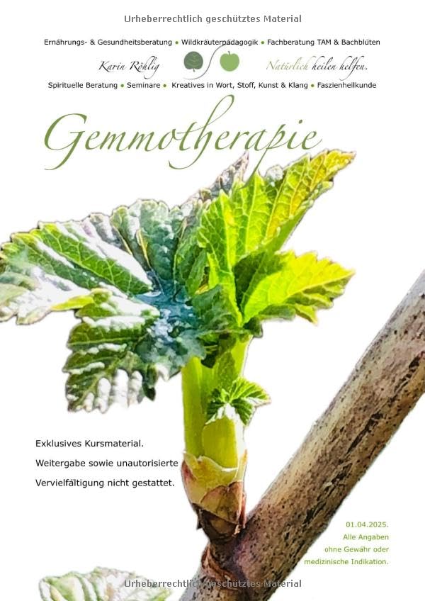 Gemmotherapie 2025 - Seminarinternes Skript: DE Business & Technology