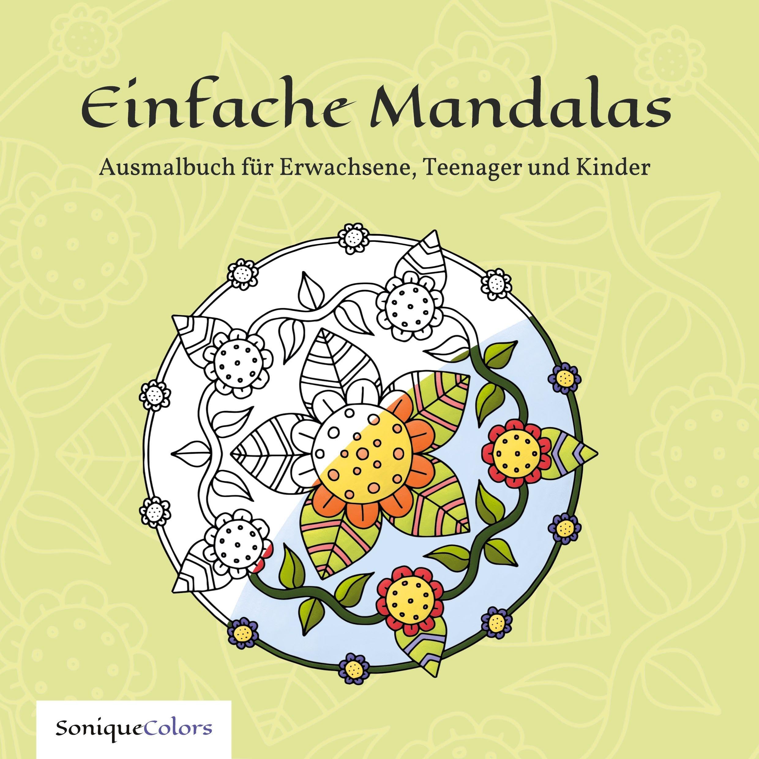Einfache Mandalas - Ausmalbuch für Erwachsene, Teenager und Kinder Hobbies & Crafts