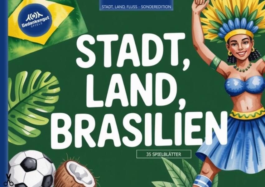 Stadt, Land, Brasilien: Spezialvariante des Klassikers "Stadt, Land, Fluss" – für den Urlaub in Brasilien Leisure & Fun