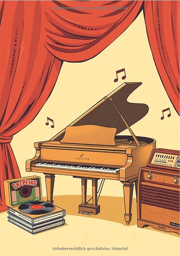 Notenheft: DIN A5 Notenlinienheft | 60 Seiten mit 12 Notenzeilen / Systeme pro Blatt | Papier 90g/m² | Musikheft mit Notenlinien Sheet Music