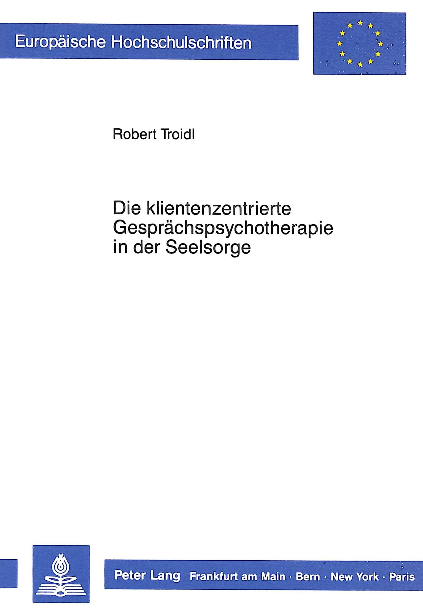 Die klientenzentrierte Gesprächspsychotherapie in der Seelsorge Books